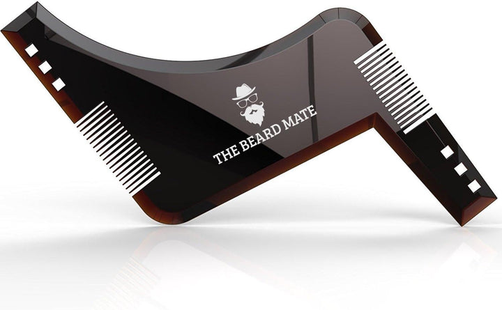 Beard Shaping Tool Template plus Comb for Line up & Edging, Men'S Facial Hair Hairline Perfect Symmetric Lines and Trim
