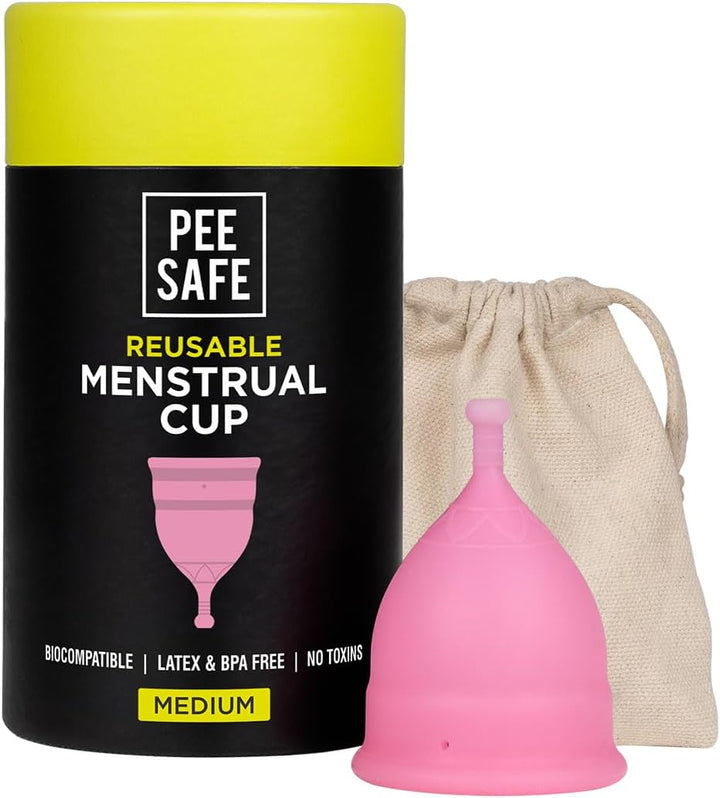 Menstrual Cups - Size a | Medium - 18 Years & Above(Have Not Given Birth Vaginally) - Leak-Proof - Safety of 100% Medical Grade Silicone - Storage Pouch Included - Menstrual Cup - Period Cup