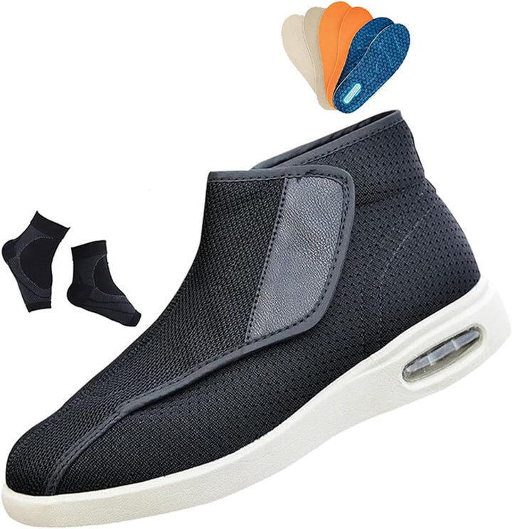 Cozy Arthritis Edema House Shoes, Casual Arthritis Adjustable Diabetic Edema Orthopedic Boots for Men, Breathable Non-Slip Fattening and Widening