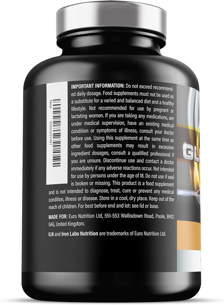 Glutamine - 3000Mg L Glutamine per Serving - Enhanced with D3 & B12 - Vegan and Vegetarian L-Glutamine (240 Capsules - 40 Servings)