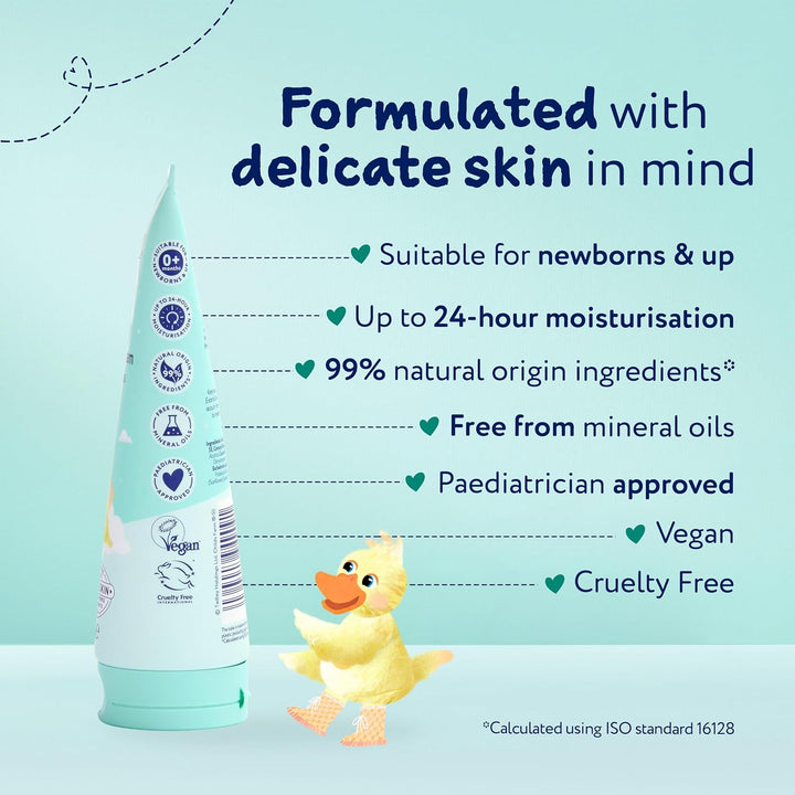 Baby Nappy Cream, Fragrance Free | Soothing, Moisturising & Hydrating | Suitable for Newborns with Dry, Sensitive & Eczema-Prone Skin, 100Ml