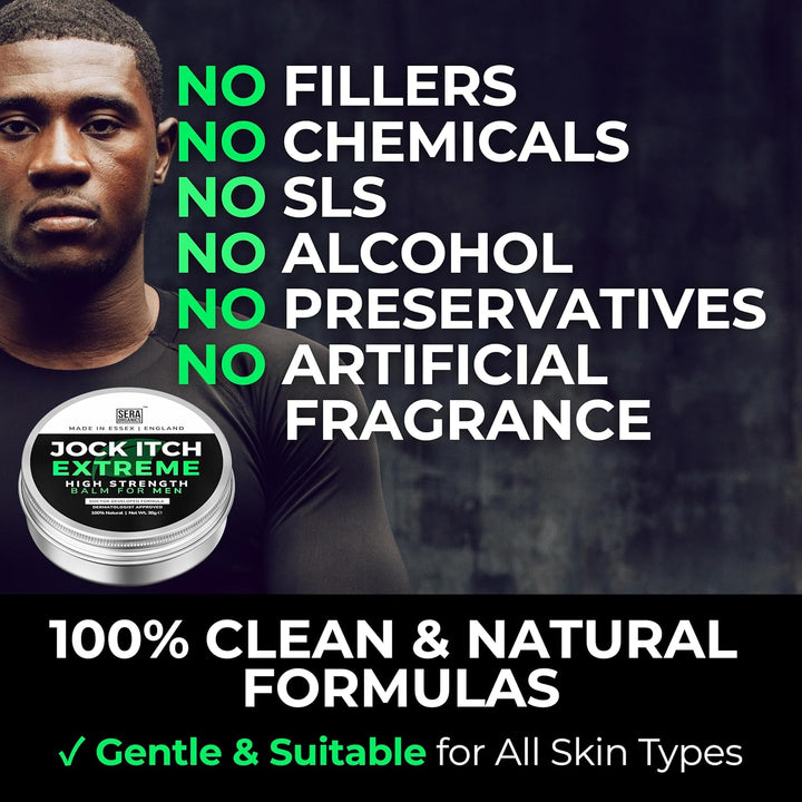 Jock Itch Cream for Men – Antifungal Treatment for Groin, Itching, & Rash | Strong Jock Itch Relief Balm | Natural Antifungal Skin Cream (30Ml) – Made in UK