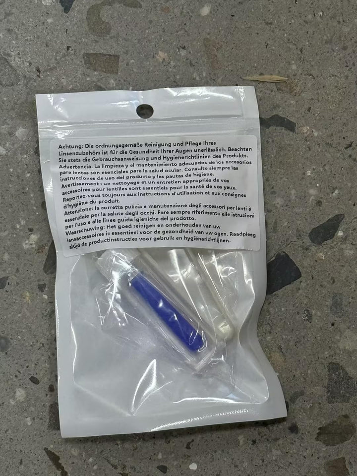 Contact Lens Remover Tool Contact Applicator Scleral Lens Remover Inserter Soft Suction Holder with Ventless Bottles and White Tweezers