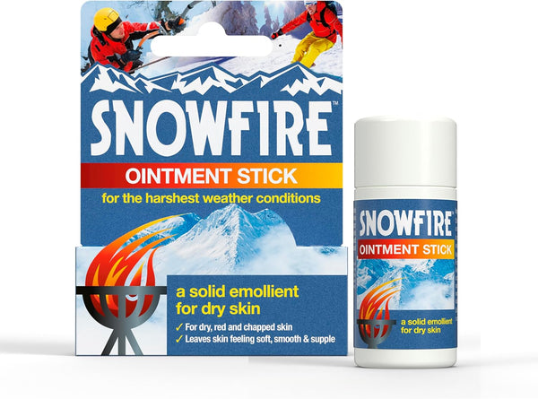 Snowfire Ointment Stick, Natural, Vegan, Cruelty Free, for Dry Skin, Emolient Ointment Stick, 18 G