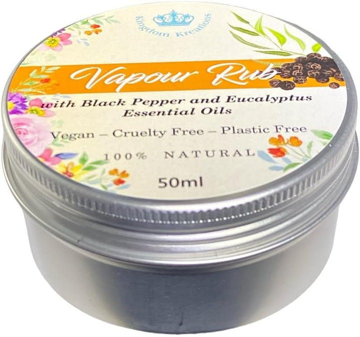 Vapour Rub with Black Pepper and Eucalyptus - 100% Natural