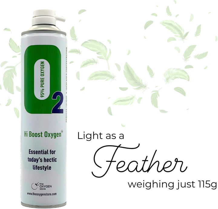 Hi Boost Oxygen Can Pure Oxygen | Pure Breathing Oxygen Essential for Todays Hectic Lifestyle | Made in the UK 10L X 3 Oxygen Cans Total 30L with Mask and Tube