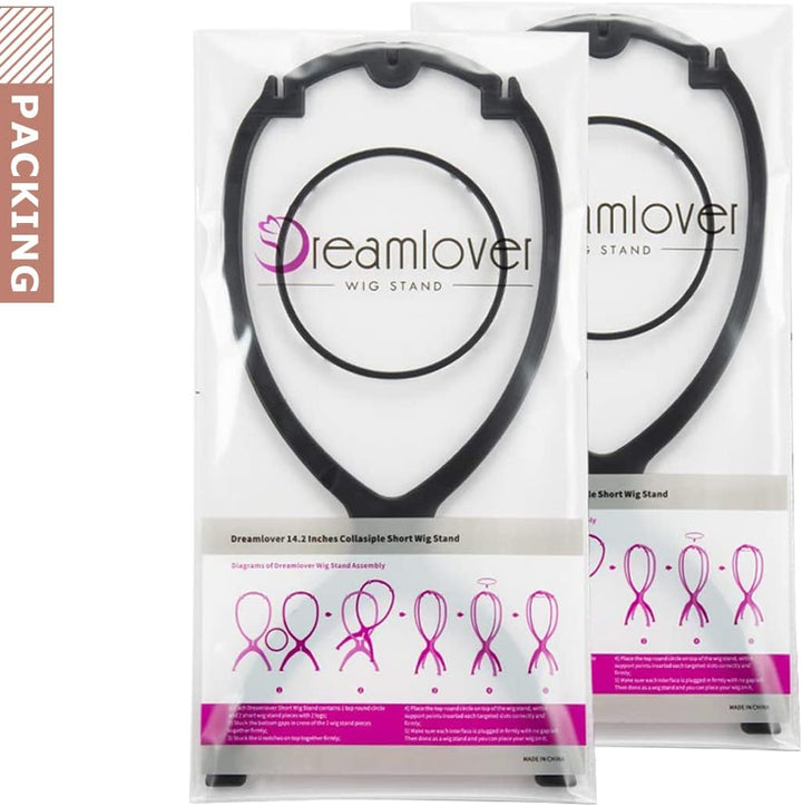 Short Wig Stand, Wig Head for Short Hair, Display Stands, 2 Pack