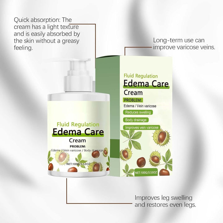 Horse Chestnut Edema Care Cream | Clinically Supported | Reduce Swelling & Improve Varicose Veins | 100G Daily Leg Care