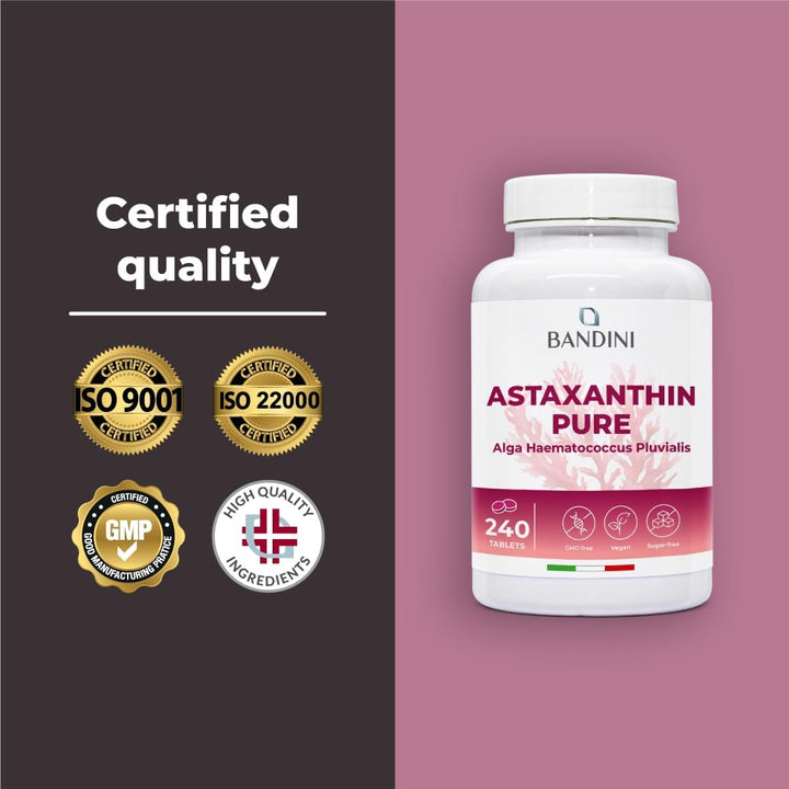 ® Pure Astaxanthin 240 High Strength Tablets (8 Months Supply) | Powerful Antioxidant from Haematococcus Pluvialis Algae | Astaxanthin Supplement 8Mg, Magnesium Stearate & Gmo-Free | Vegan