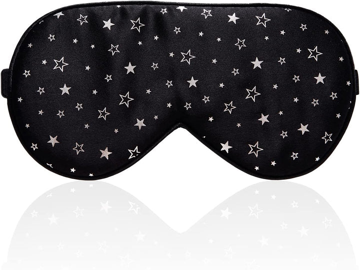 100% Silk Sleep Mask with Adjustable Strap,Comfortable and Super Soft Eye Mask Ultimate Sleeping Aid,Blindford Golden Moon