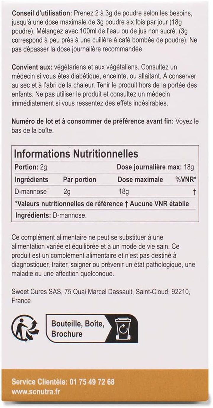 Waterfall D-Mannose Powder 50G – Pure Birch D-Mannose - Suitable for Vegetarians and Vegans