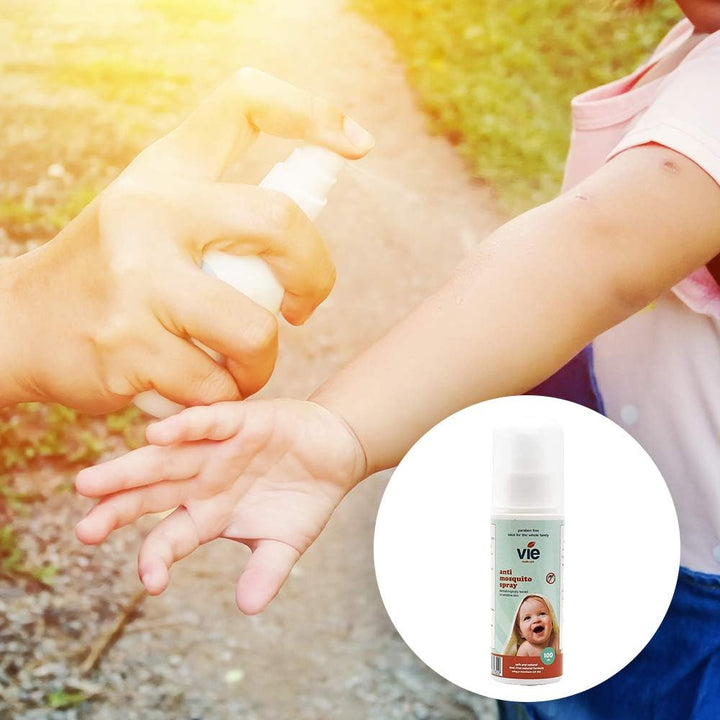 Spray-On anti Mosquito 100Ml, Deet Free, Suitable for Children and Babies (3 Bottle)