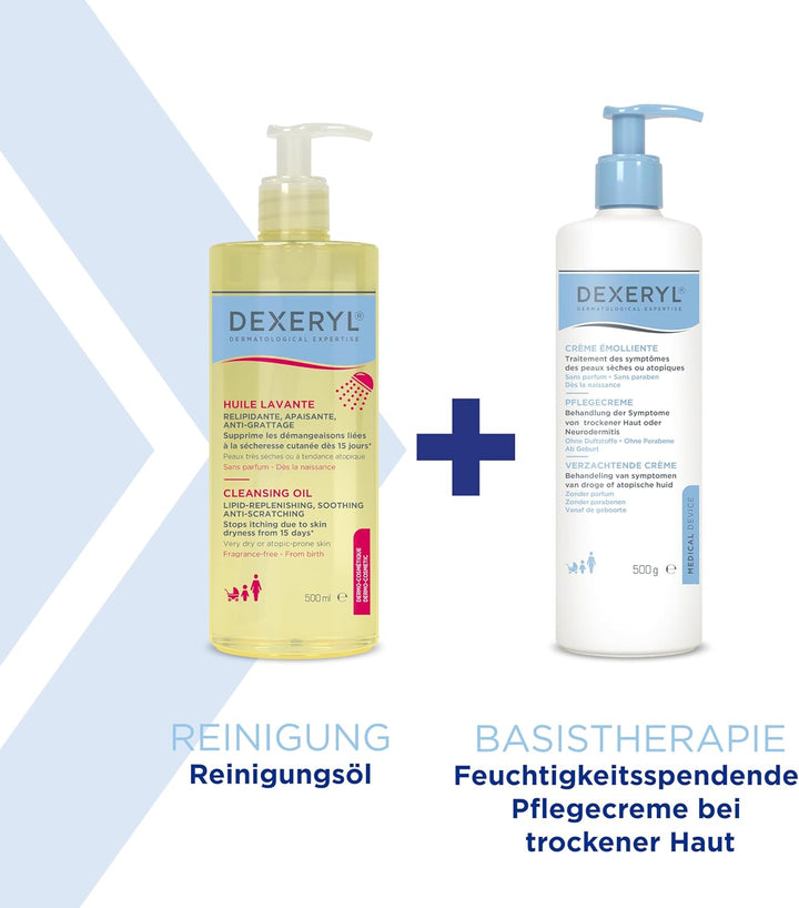 Cleansing Oil: for Daily Cleansing of Body and Face, for Dry and Eczema Prone Skin, 1 X 500 Ml