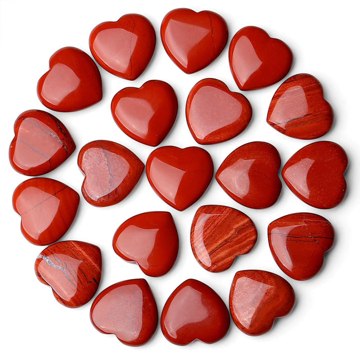 20PCS Heart Healing Crystals Gifts Gemstones Set Bulk Quartz Love Gem Stones Wholesale Polished Pocket Chakra Reiki Spiritual Wellbeing Stocking Filler Mini Small Gift for Women