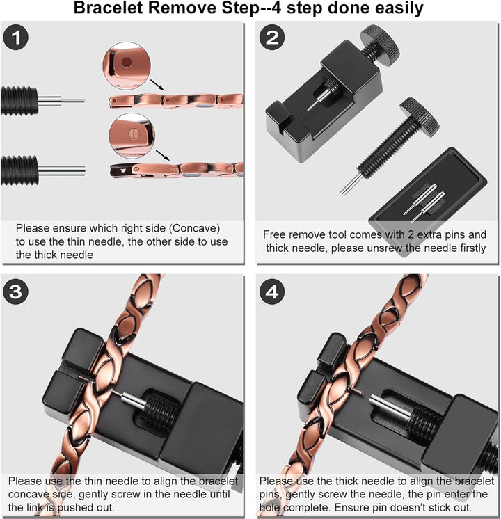 Copper Bracelets for Men,3X Magnetic Bracelets Men with Ultra Strength Magnets,Adjustable Size&Jewelry Gift Box