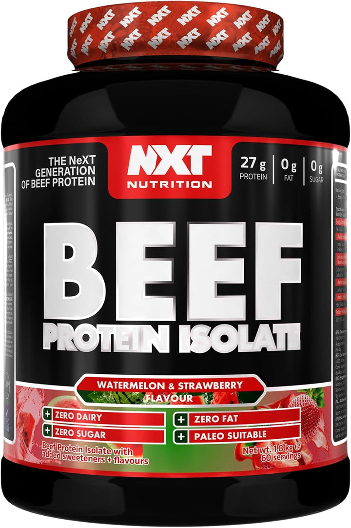 Beef Protein Isolate Powder - Protein Powder High in Natural Amino Acids - Paleo, Keto Friendly - Dairy and Gluten Free - Muscle Recovery | 1.8Kg | Ice Blast