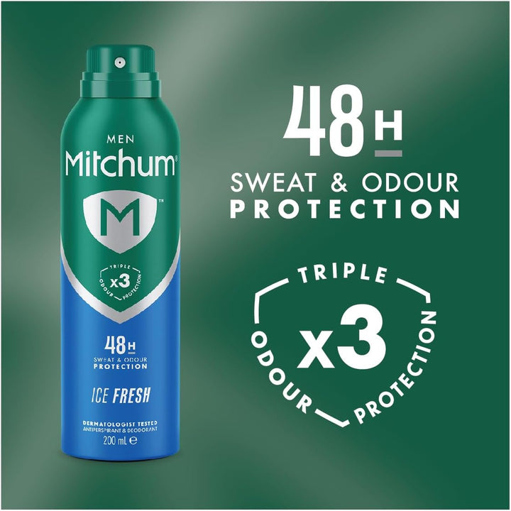 Men Triple Odor Defense 48H Protection Deodorant Spray, 200Ml