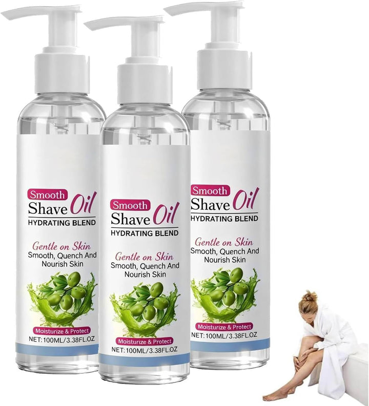 Smooth Shave Oil, Shaving Oil Women, Pre Shave and after Shave Oils for Sensitive Skin, Gentle Formula to Prevent Ingrown Hairs, Nourishes and Softens Skin, for Face, Body and Legs (1PC)