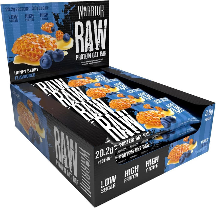 Raw Protein Bars – 12 X 75G High Protein Snack – High Fibre, Low Sugar – Ideal Meal Replacement or Healthy Nutrition Energy Snacks - Oat Bar Flapjacks – UK Made (Chocolate Brownie)