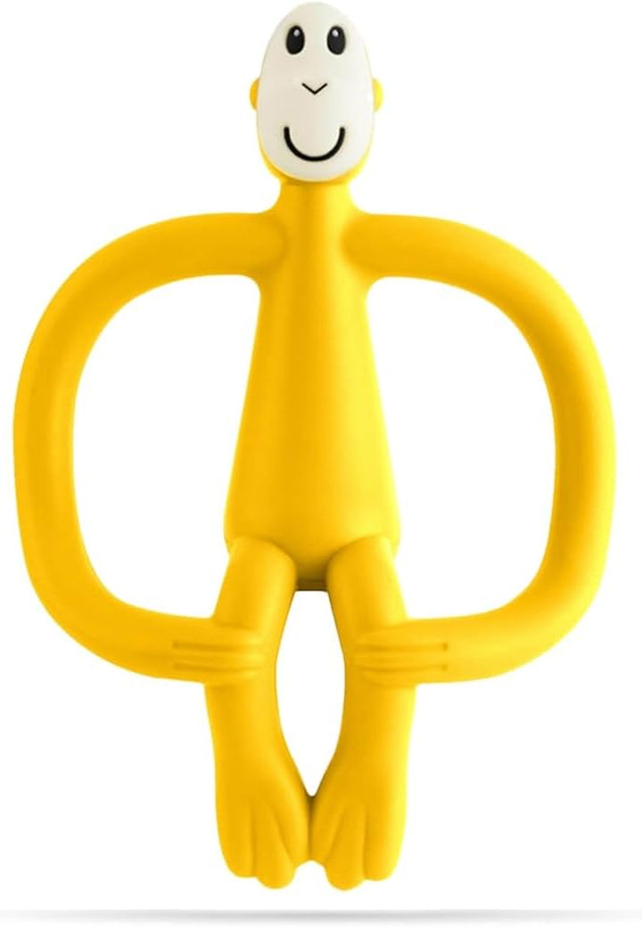 , Original Teether & Gel Applicator, Antimicrobial Silicone Teething Toys for Baby, Easy to Grip, BPA Free, 3 Months Old+, 10.5 Cm, Dusty Pink Monkey