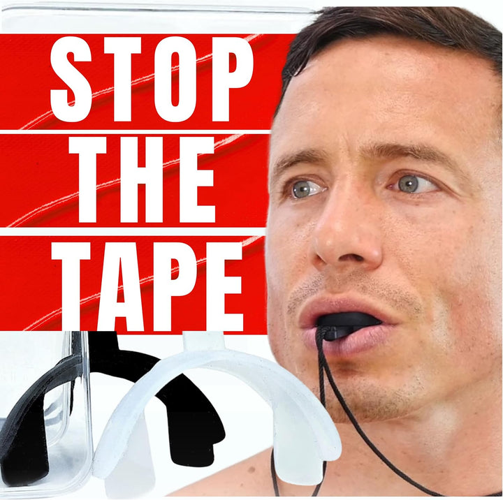 Better than Mouth Tape for Sleeping MEW X AIR the 24 Hour Nose Breathing Trainer/Put Face Tape, Sleep Tape & Nasal Strips in the Bin [2 Pack] Mewing & Reusable Awesomeness