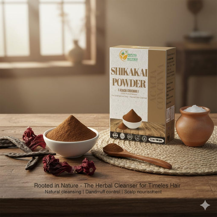 Pure Shikakai Powder 150G / 5.5Oz 100% Pure Acacia Concinna Fruit Pods Powder - Natural Hair Cleanser & Conditioner