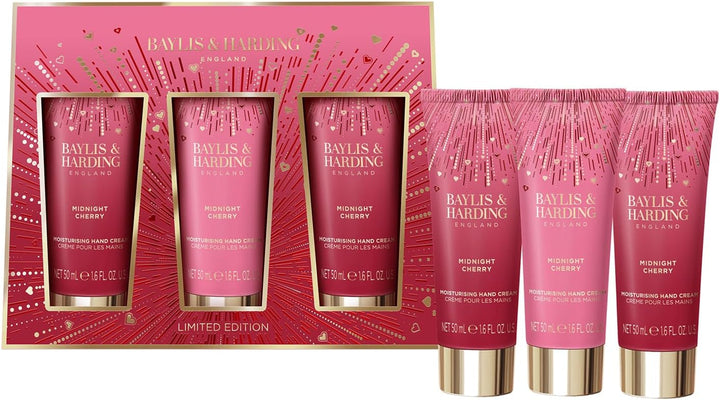 Midnight Cherry Luxury Pamper Present Gift Set - Vegan Friendly