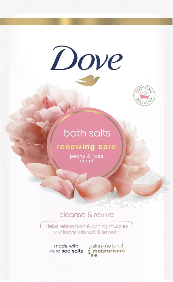 Renewing Care Peony & Rose Bath Salts with Skin-Natural Moisturisers to Relax Your Mind & Body, Leaving Your Skin Smooth & Soft 900 G