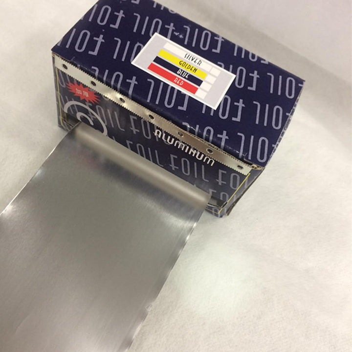 Hair Foils for Highlighting, Hairdressing Foil, Aluminium Foil for Hair Colouring - Professional Roll with Practical Cutting Edge - for Colouring, Highlighting, Perming, Salon or Home - 18M