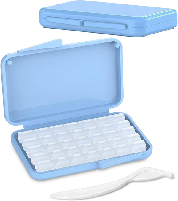 Dental Wax for Braces,Orthodontic Wax for Braces,2 Box Braces Wax Whit Applicator Tool(Blue)