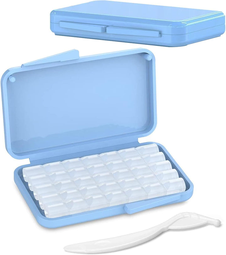 Dental Wax for Braces,Orthodontic Wax for Braces,2 Box Braces Wax Whit Applicator Tool(Blue)