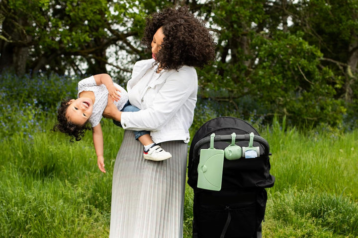 On-The-Go Soother Pod, Dummy Holder, Keeps Baby'S Binkies Clean and Accessible, Portable for Travel, Diaper Bag Accessory Must Have for Newborns, Sage Green