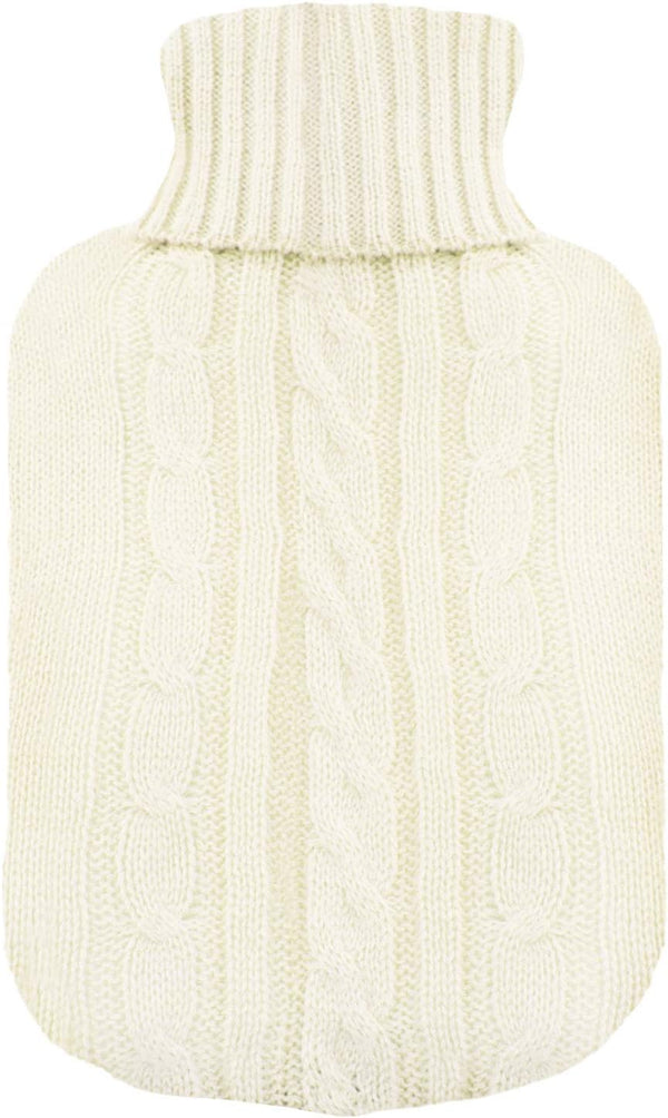 Knitted Cover for Hot Water Bottle, Cream Knitted Insulator, Knitted Winter Accessories, Perfect Xmas/Mother'S Day/Valentine'S Day Gift for Her