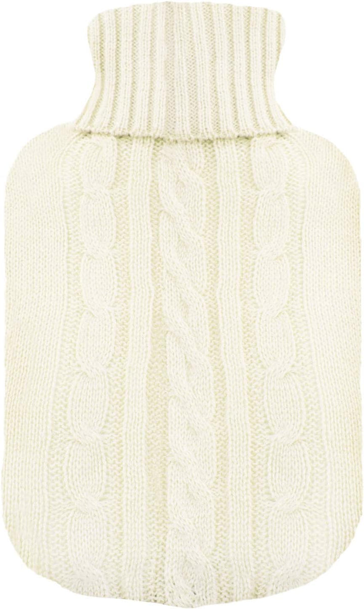 Knitted Cover for Hot Water Bottle, Cream Knitted Insulator, Knitted Winter Accessories, Perfect Xmas/Mother'S Day/Valentine'S Day Gift for Her
