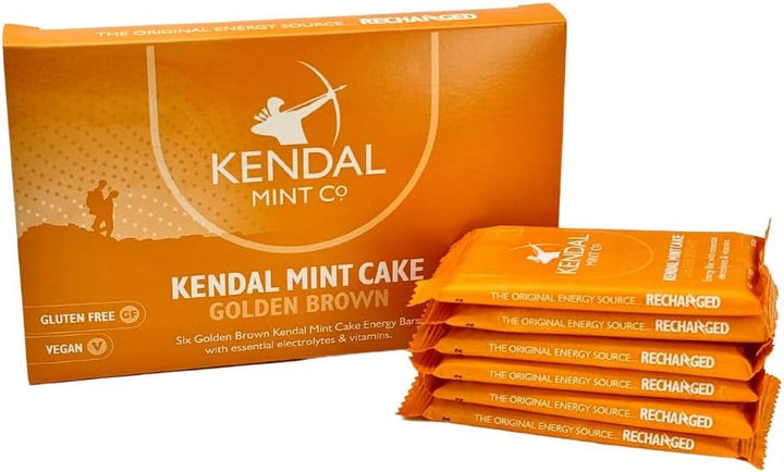 KMC Energy Bars Pocket-Sized, Original Flavour, Kendal Mint Cake Recharged, Vegan, Gluten Free with Essential Electrolytes & Vitamins35G (Original, Pack of 6)
