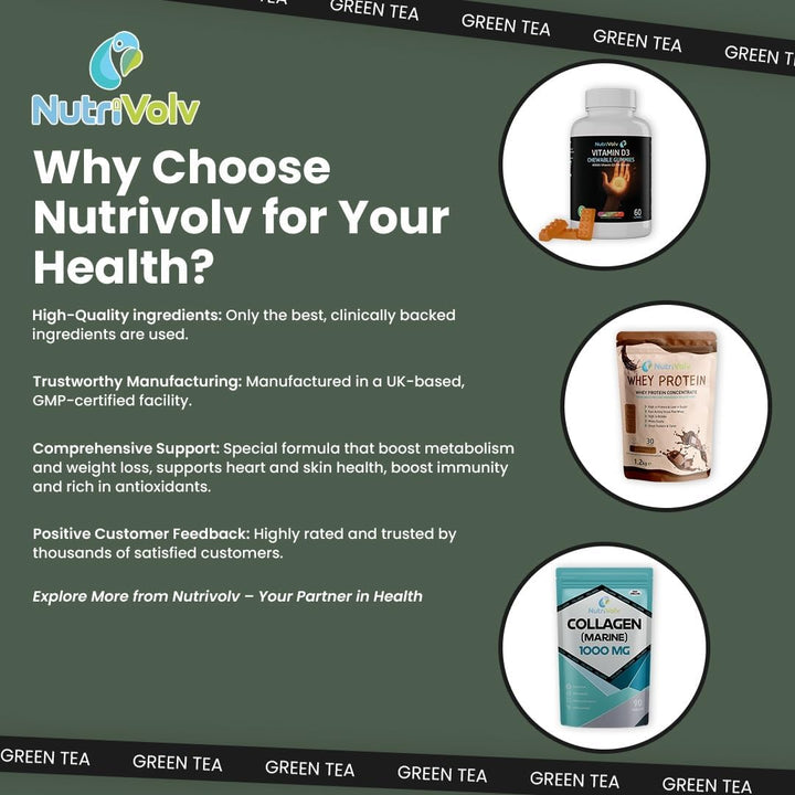 Green Tea Tablets Pure Vegan Weight Loss Pills 9000Mg Keto Diet Slimming Supplements for Men and Women Gluten-Free & Metabolism Booster — Pack of 120