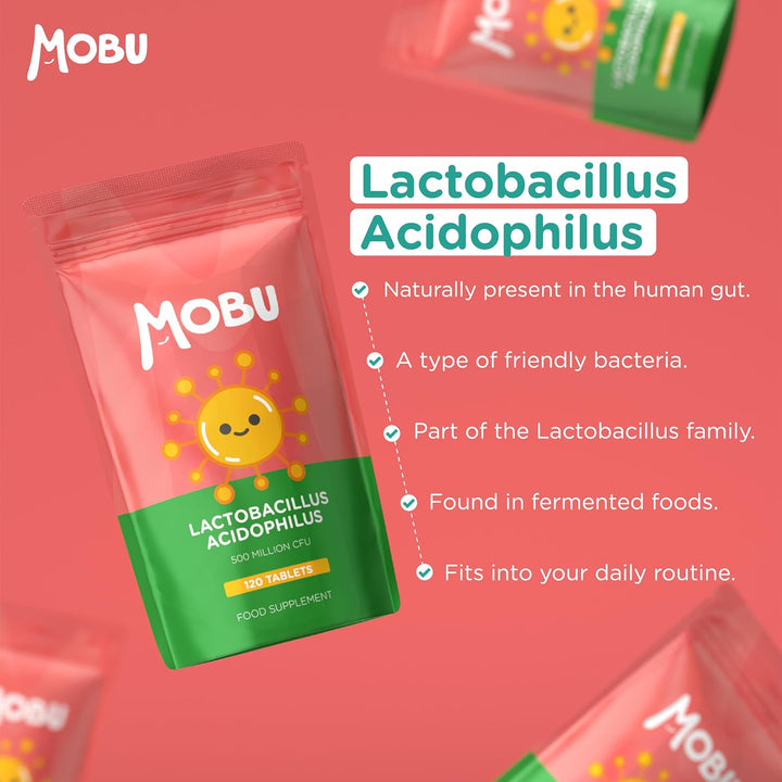 Acidophilus Lactobacillus 50Mg – 120 Tablets | 500 Million CFU Probiotic | Probiotics for Gut Health, Digestion & Bloating Relief | UK Made |