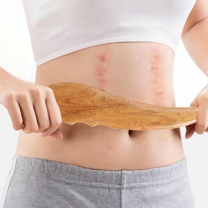 2Pcs Natural Wood Gua Sha Plates Portable Scraping Boards for Facial and Body Massage Smooth Texture Skin Care Tools for Neck Eye Shoulder and Spa Use