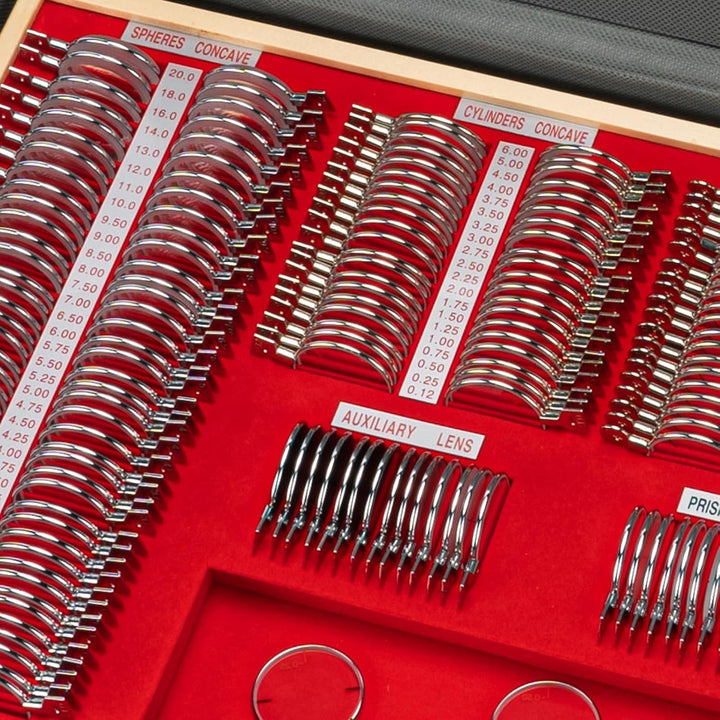 266 Piece Optical Trial Lens Set Optical Trial Lens Kit with Aluminum Case Optometry Kit for Optometrists Opticians and Eye Protection