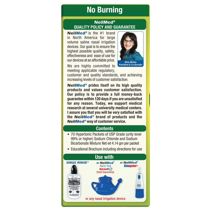 'S Sinus Rinse Extra Strength Pre-Mixed Hypertonic Packets, 70 Count (Pack of 1)