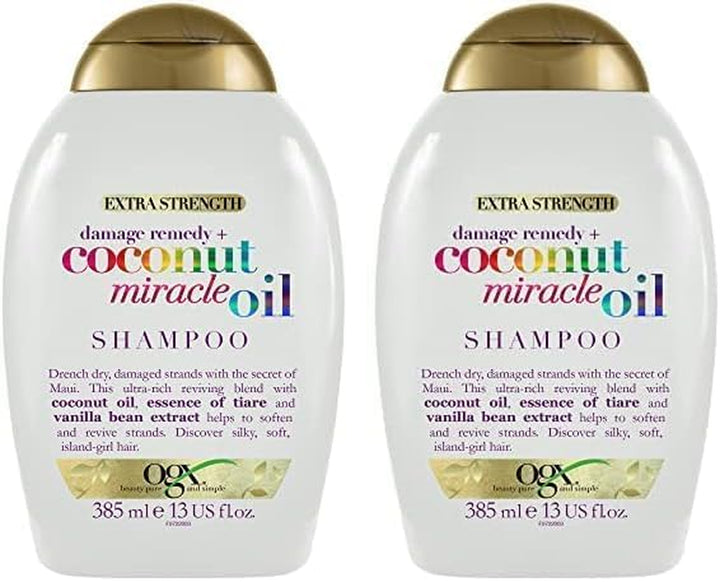 Coconut Miracle Oil Extra Strength Penetrating Hair Oil for Dry, Damaged, and Frizzy Hair, Intense Hydration, Frizz Control, and Shine with Coconut Oil, Tiare, and Vanilla Bean Extracts, 100 Ml