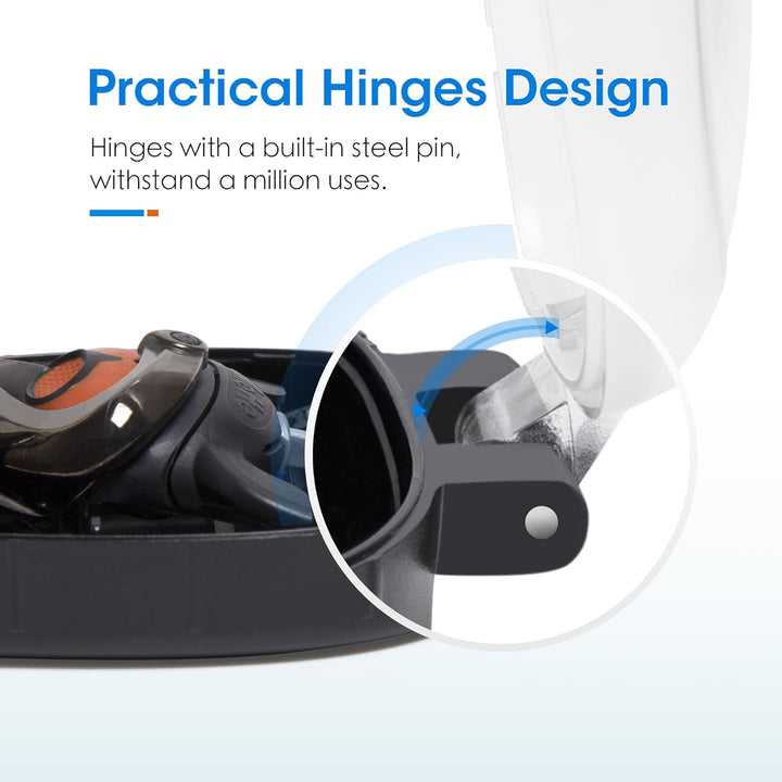 Manual Razor Travel Case Portable Plastic Manual Razor Trimmer Protector Black