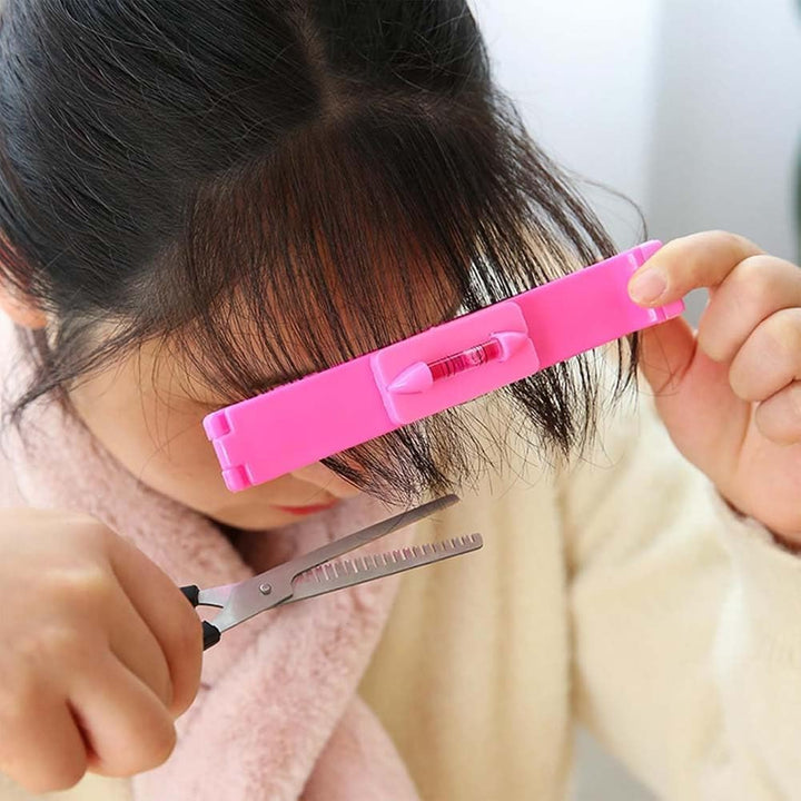 2Pcs Professional Hair Cutting Comb, Split End Trimmer for DIY Home Styling - Accurate Haircutting Tool for Layers, Bangs and Split Ends with Scissor