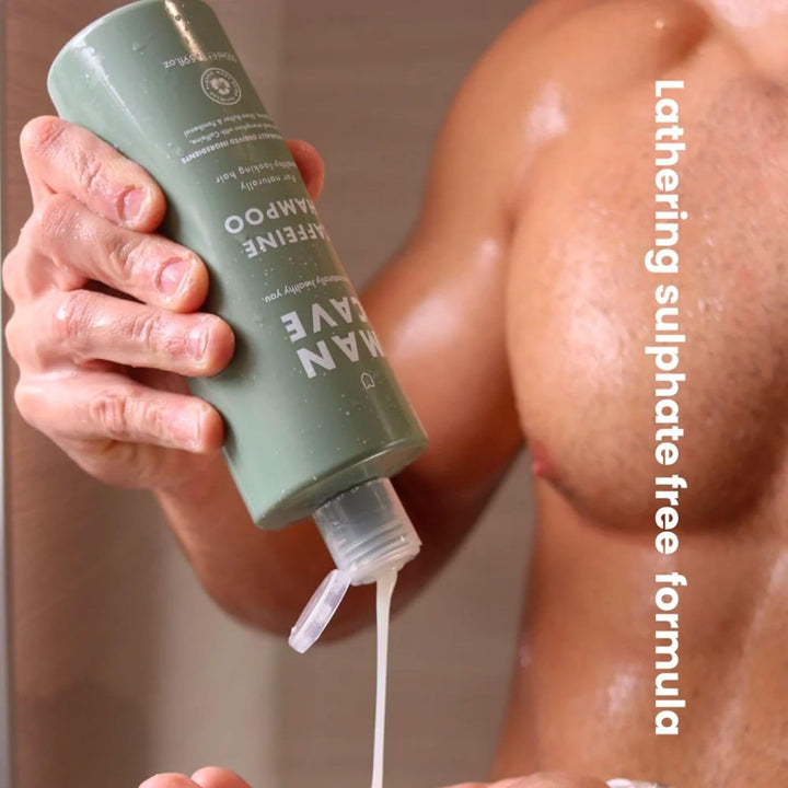 Caffeine Shampoo for Men, Support and Encourage Healthy Hair Growth with Caffeine, Panthenol and Vitamin E, Sulphate Free, Natural, Vegan, Cruelty Free, 500 Ml