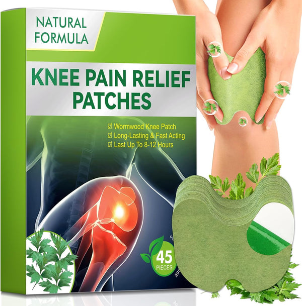 Keen Pain Relief Patch, 45Pcs Knee Heat Patch, Wormwood Knee Pain Relief Patches, Fast Relieves Muscle Soreness in Knee, Neck,Shoulder (45)