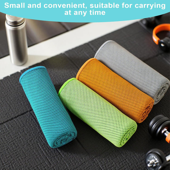 Cooling Towels for Neck and Face, 5PCS Cool Cold Towel, Soft Breathable Sweat Towel for Sports Gym Yoga Workout Running Camping(30X90Cm)