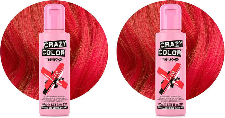 Vibrant Vermillion Red Semi-Permanent Hair Dye. Highly Pigmented Scarlet Red Conditioning & Oil Nourishing Vegan Formula | No Bleach or Ammonia | 100Ml