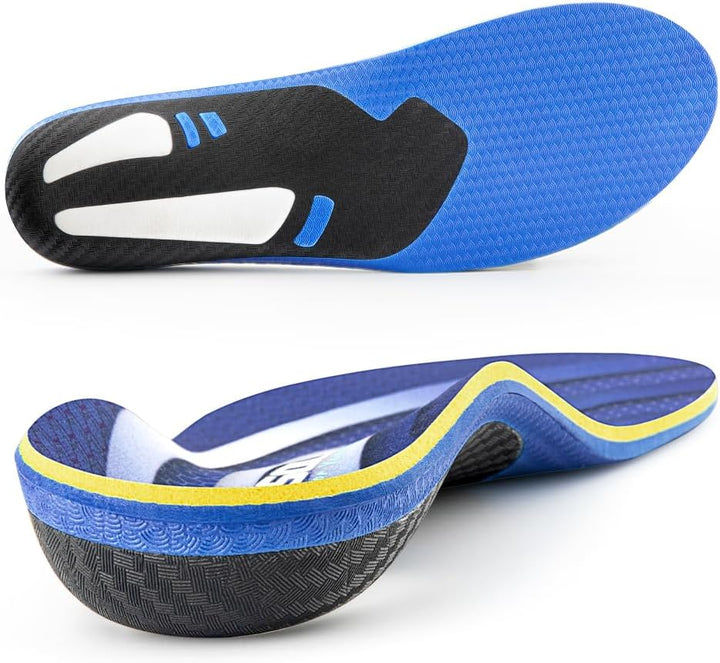 Orthotic Insole,Arch Supportfor Insole,Plantar Fasciitisinsole ,For Overpronation,Flat Feet,Metatarsalgia,Heel Pain, Insoles for Men and Women,Blue (UK 10-29Cm, Blue-V227)