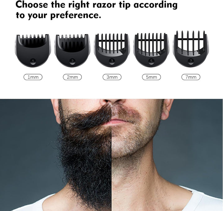 Beard Trimmer Attachment Fit for Br-Aun Series 5, 6 and 7 Electric Razors 1/2/3/5/7Mm, Replacement Shaver Guide Combs for 5018S/5020S/6075Cc/7071Cc/7075Cc/7085Cc/7020S/5050Cs/6020S/6072Cc