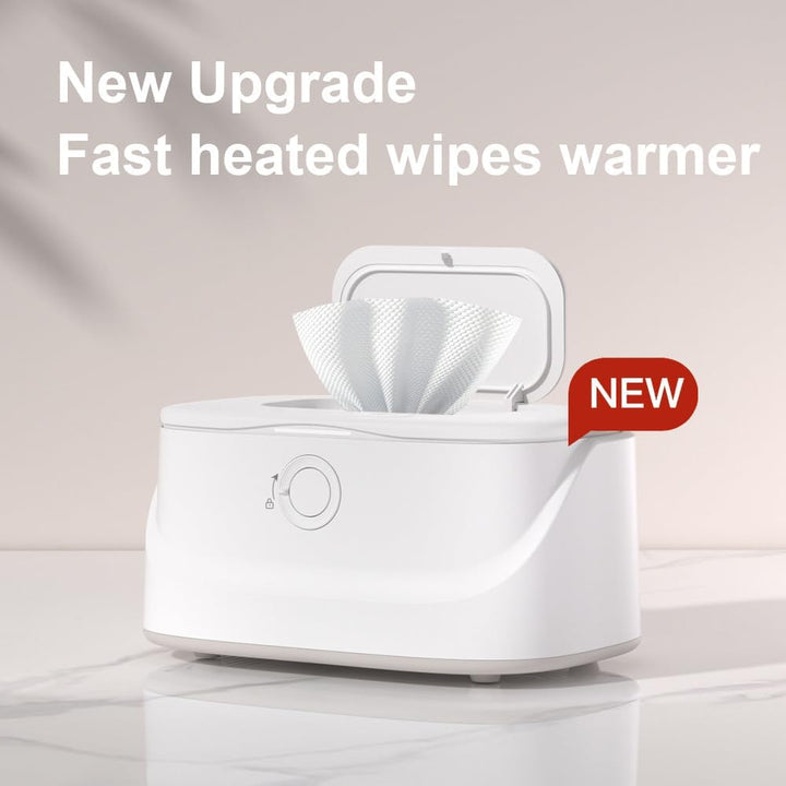 ® Wipe Warmer | Baby Wipe Warmer for Wipes and Towel | Wet Wipes Warmer with 3 Temperature & 3 Warm Night Ligh | Portable Diaper Wipe Warmer Nappy Changing in Comfort | Fast Heating | USB Use